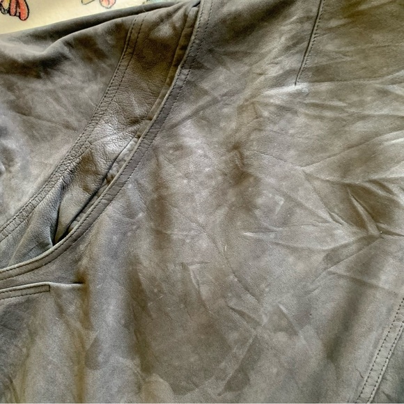 Vintage Overland Silverado Leather Bomber Jacket Blanket Lined Wool Pilot Flight - Picture 11 of 15